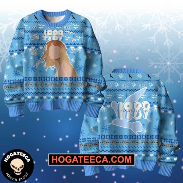 Taylor’s Version 1989 Taylor Swift Blue Chirstmas Gifts 2024 Xmas For Family And Friends Ugly Sweater