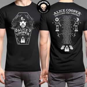 The Alice Cooper Cosmic 2024 Tour Back Schedule List Merchandise Two Sides T-Shirt