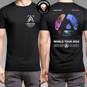 The From Zero Linkin Park Logo Linkin Park From Zero World Tour 2024 With Tour Dates From Zero Art Merchandise Two Sides T-Shirt