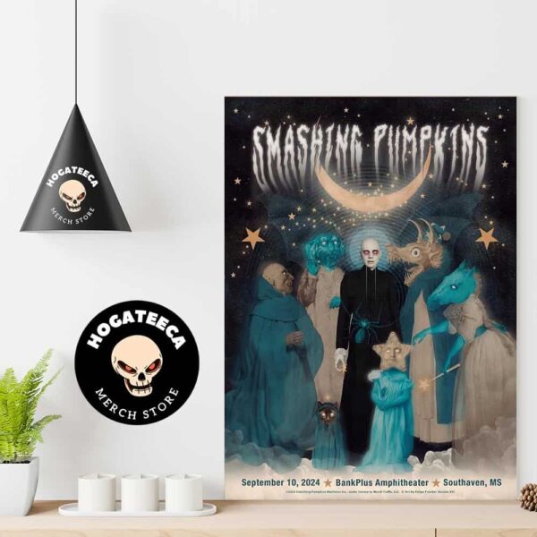 The Smashing Pumpkins Concert Merch Poster For Southaven MS On September 10 2024 At BankPlus Amphitheater Home Decor Poster Canvas