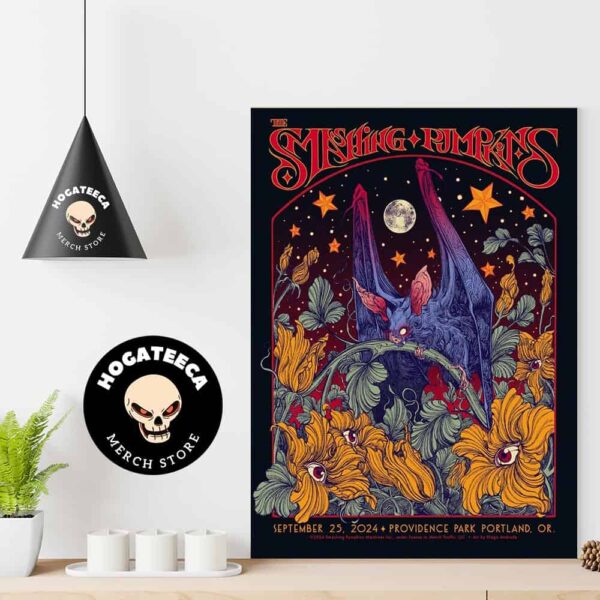 The Smashing Pumpkins Merch Concert Poster For Portland Or At Providence Park On September 25 2024 Home Decor Poster Canvas