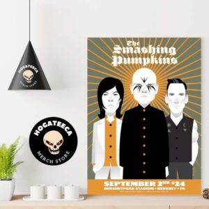 The Smashing Pumpkins Merch Poster For Concert At Hersheypark Stadium In Hershey PA On September 2nd 2024 Poster Canvas