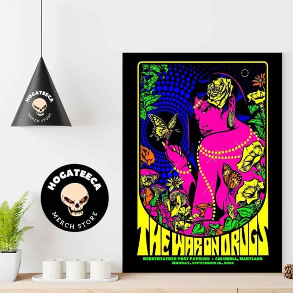 The War On Drugs Merch Poster For Show At Merriweather Post Pavilion In Columbia Maryland On Monday September 16 2024 Home Decor Poster Canvas