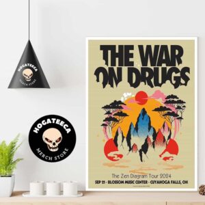 The War On Drugs The Zen Diagram Tour 2024 Merch Poster For Show On Sep 21 At Blossom Music Center In Cuyahoga Falls OH Home Decor Poster Canvas