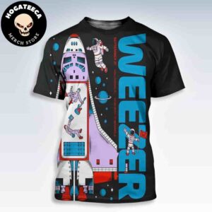 Weezer Voyage To The Blue Planet Merch Poster In Follywood FL At Hard Rock At Semindle On Septermber 2024 All Over Print Shirt