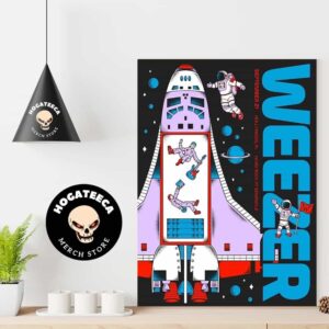 Weezer Voyage To The Blue Planet Merch Poster In Follywood FL At Hard Rock At Semindle On Septermber 2024 Home Decor Poster Canvas