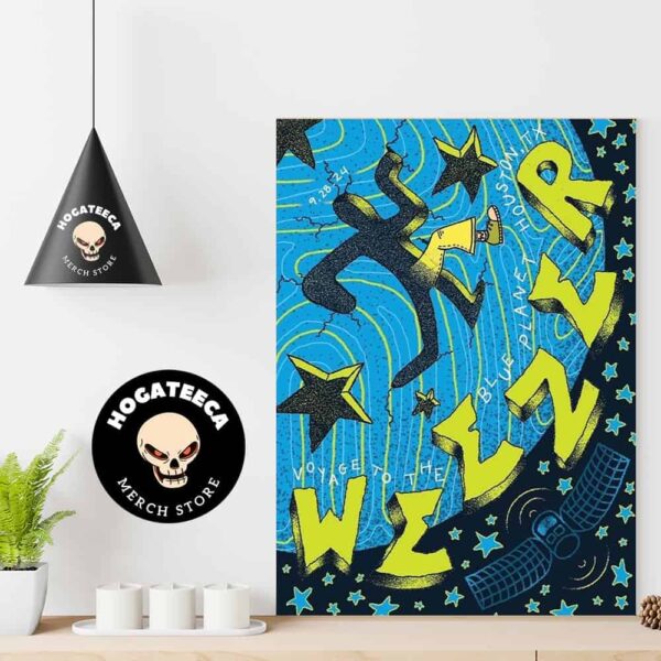 Weezer Voyage To The Blue Planet Tour Merch On 9 28 2024 In Houston TX Home Decor Poster Canvas