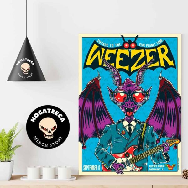 Weezer Voyage To The Blue Planet Tour On September 6 At Allstate Arena In Rosemont IL Home Decor Poster Canvas