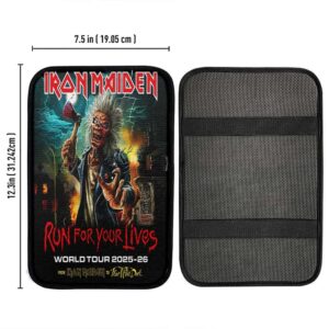 Iron Maiden Run For Your Lives World Tour 2025-26 From Iron Maiden To Fear The Dark Car Center Console Cover