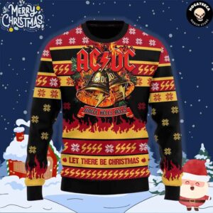 Ac dc ugly christmas sweater best sale