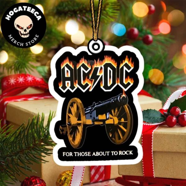 AC DC For Those About To Rock Christmas Gift Tree Decorations Ornament