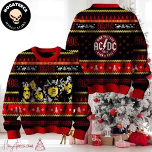 ACDC 2024 High Voltage Christmas Rock And Roll 1975 Ugly Christmas Sweater Chirstmas Gifts 2024 Xmas For Family And Friends Ugly Sweater