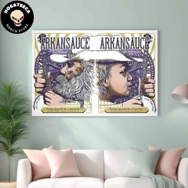 Akansauce New Years Eve 2024 Full Show December 30-31 At George Majestic Lounge Fajaceville AR Home Decor Poster Canvas