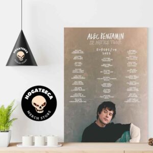 Alec Benjamin 12 Notes Tour Europe UK 2025 Schedule List Date Home Decor Poster Canvas