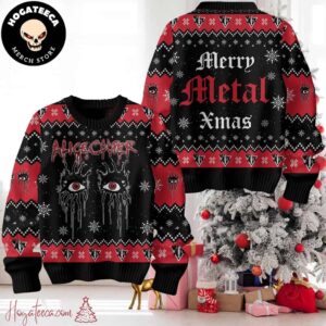 Alice Cooper Merry Metal Xmas Ugly Christmas Sweater Chirstmas Gifts 2024 Xmas For Family And Friends Ugly Sweater