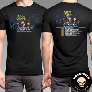 Alice Cooper Tour October 2024 With Special Guest Doro Too Close For Comfort Two Sides Unisex T-Shirt