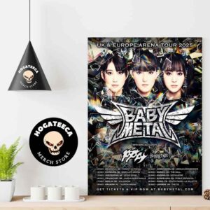 BABYMETAL UK And Europe Arena Tour 2025 Schedule List Date Home Decor Poster Canvas