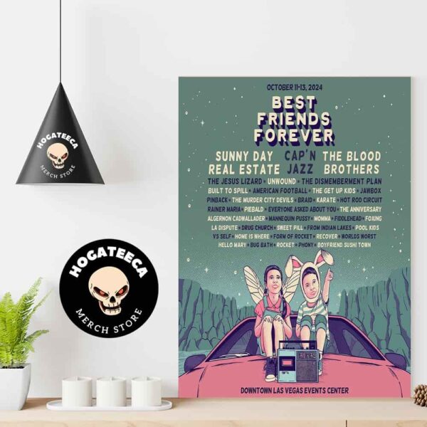 Best Friends Forever Festival Oct 11 13 2024 At The Downtown Las Vegas Events Center Home Decor Poster Canvas