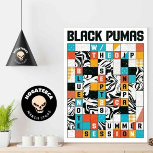 Black Pumas with The Dip Merch at the Blue Note Sessions In Napa CA On Sept 29 2024 Home Decor Poster Canvas