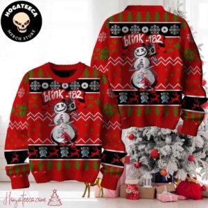 Blink-182 Custom Snowman Ugly Christmas Sweater Chirstmas Gifts 2024 Xmas For Family And Friends Ugly Sweater