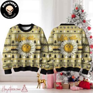 Blink 182 Sunflower Angels And Airways Ugly Christmas Sweater Chirstmas Gifts 2024 Xmas For Family And Friends Ugly Sweater