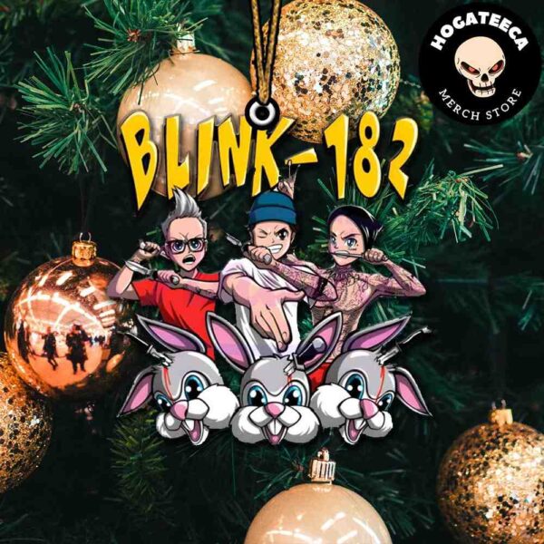 Blink 182 Throwing Knives Rabbit Christmas 2024 Tree Decorations Ornament