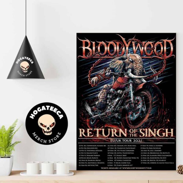 Bloodywood Return Of The Singh EU UK Tour 2025 Schedule Performance Home Decor Poster Canvas