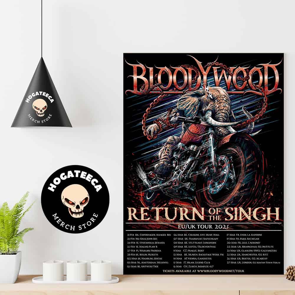 Bloodywood Return Of The Singh EU UK Tour 2025 Schedule Performance Home Decor Poster Canvas