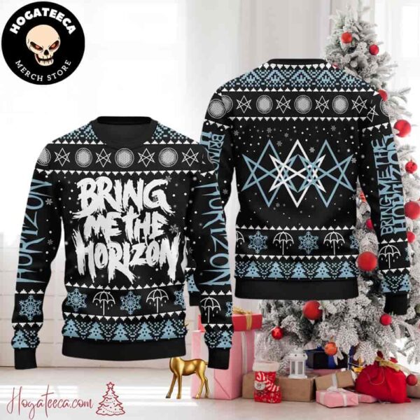 Bring Me The Horizon Snowflakes Pattern Chirstmas Gifts 2024 Xmas For Family And Friends Ugly Sweater