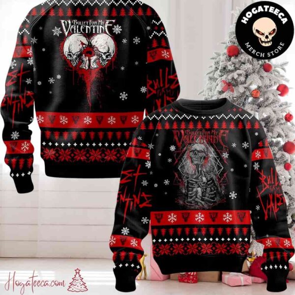 Bullet For My Valentine Knives Ugly Christmas Sweater Chirstmas Gifts 2024 Xmas For Family And Friends Ugly Sweater