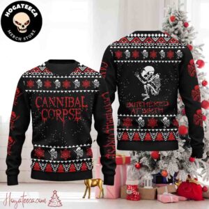 Cannibal Corpse Butchered At Birth Chirstmas Gifts 2024 Xmas For Family And Friends Ugly Sweater