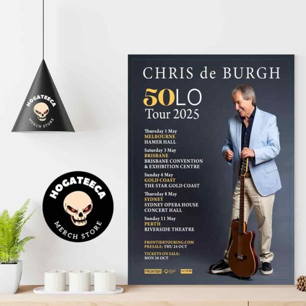 Chris De Burgh Has Announced His 50th Anniversary Tour Set For Australia Next May 2025 Home Decor Poster Canvas