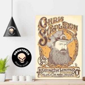 Chris Stapleton Merch At The Moody Theater In Austin City Limits On Oct 3 2024 Home Decor Poster Canvas