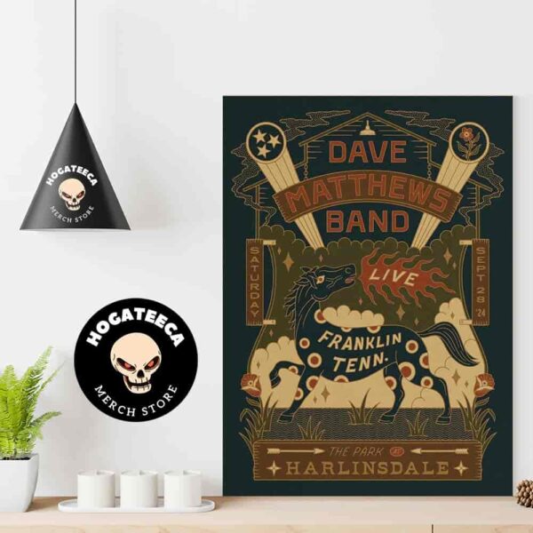 Dave Matthews Band Merch In Franklin Tenn At The Parl Harlinsdale On Saturday On Sept 28 2024 Home Decor Poster Canvas