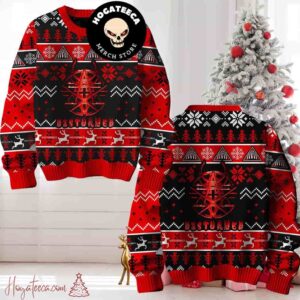 Disturbed Band Red Hell Christmas Sweater Chirstmas Gifts 2024 Xmas For Family And Friends Ugly Sweater