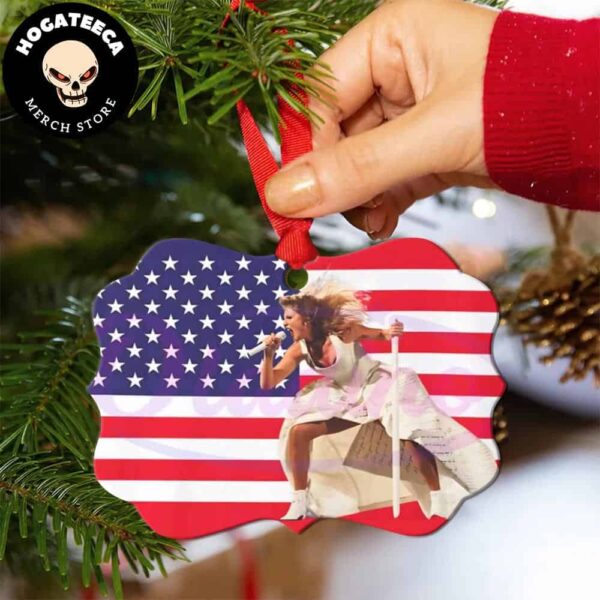 Female Rage USA Fourth of July Taylor Swift Christmas 2024 Tree Decorations Ornament