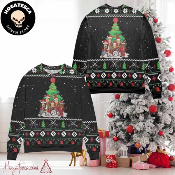 Foo Fighters Band Music Chibi Christmas Sweater Chirstmas Gifts 2024 Xmas For Family And Friends Ugly Sweater