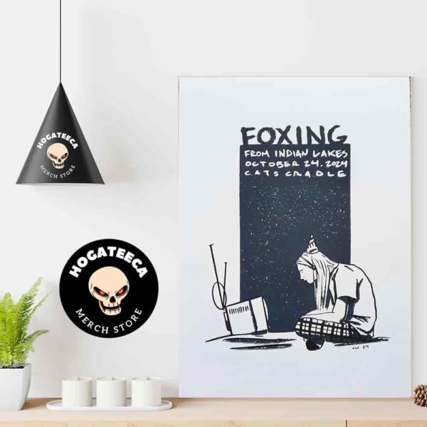 Foxing Merch From Indian Lakes On October 24 2024 At Cats Cradle Home Decor Poster Canvas