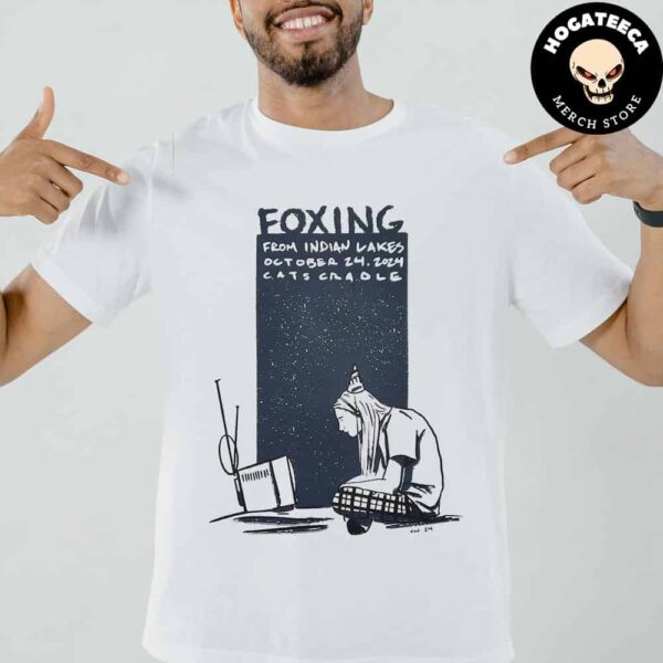 Foxing Merch From Indian Lakes On October 24 2024 At Cats Cradle Unisex T-Shirt