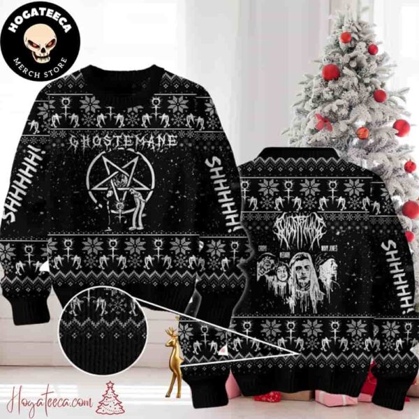 GHOSTEMANE Shhhhhh Eric Ghoste Christmas Sweater Chirstmas Gifts 2024 Xmas For Family And Friends Ugly Sweater