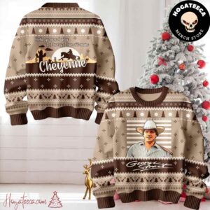 George Strait Gotta Go Now Baby If I Hurry I Can Make Cheyenne Ugly Christmas Sweater Chirstmas Gifts 2024 Xmas For Family And Friends Ugly Sweater