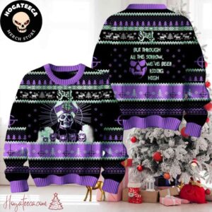 Ghost Fan 2024 Through All The Sorrow We?ve Been Riding High Ugly Christmas Sweater Chirstmas Gifts 2024 Xmas For Family And Friends Ugly Sweater