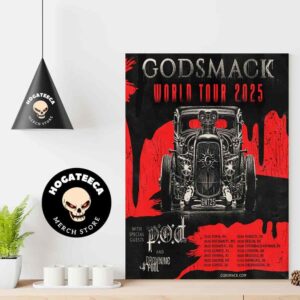 Godsmack World Tour 2025 With Special Guest Pod And Drowning Pool Performance Schedule Home Decor Poster Canvas