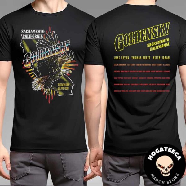 GoldenSky Country Music And Beer Festival October 18-20 2024 Sacramento CA Golden State Lineup Two Sides Unisex T-Shirt