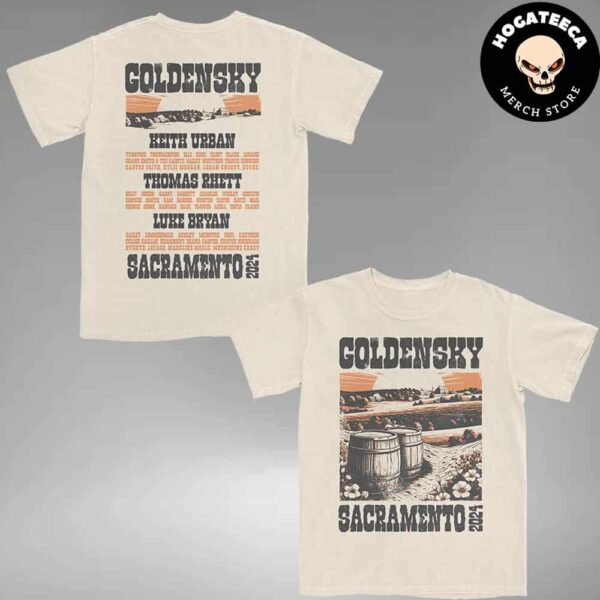 GoldenSky Country Music And Beer Festival October 18-20 2024 Sacramento CA Lineup Two Sides Unisex T-Shirt