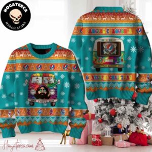 Grateful Dead Dancing Through A Grateful Christmas Christmas Sweater Chirstmas Gifts 2024 Xmas For Family And Friends Ugly Sweater