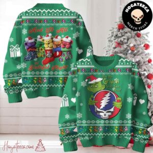 Grateful Dead To How The Grinch Stole Your Face Ugly Christmas Sweater Chirstmas Gifts 2024 Xmas For Family And Friends Ugly Sweater