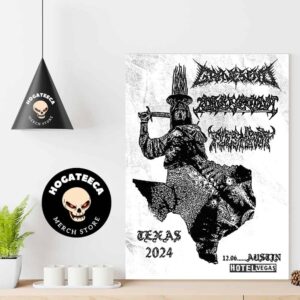 Gravesend Skeleton Fleshrot Void Witch December 6 2024 Texas Austin Hotel Vegas Home Decor Poster Canvas