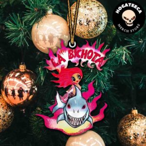 Groovy Karol G LA Bichota Pink Christmas 2024 Tree Decorations Ornament