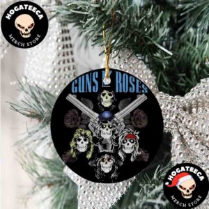 Gun N Rose Five Skull Tree Decorations Ornament